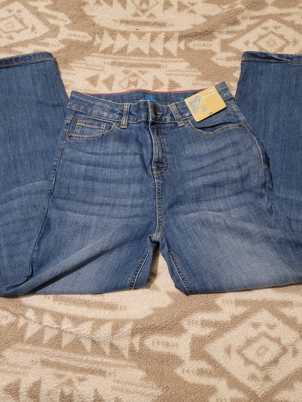 Kids Girls Minimom Jeans in Medium Blue - Comfortable Everyday Denim